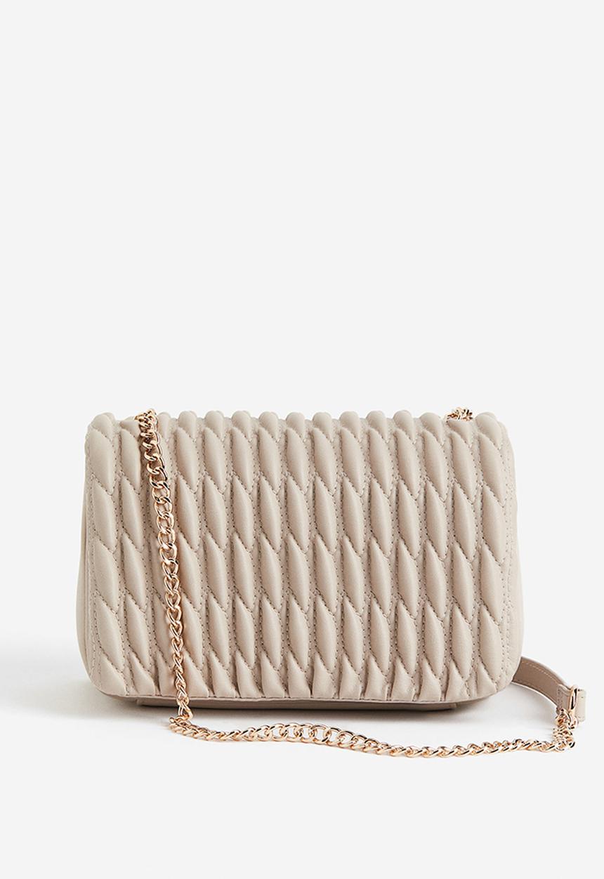 H&M - Quilted crossbody bag - light beige 