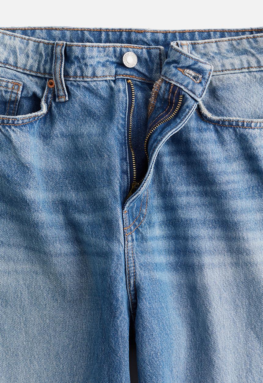 H&M - Curvy fit barrel high jeans - blue
