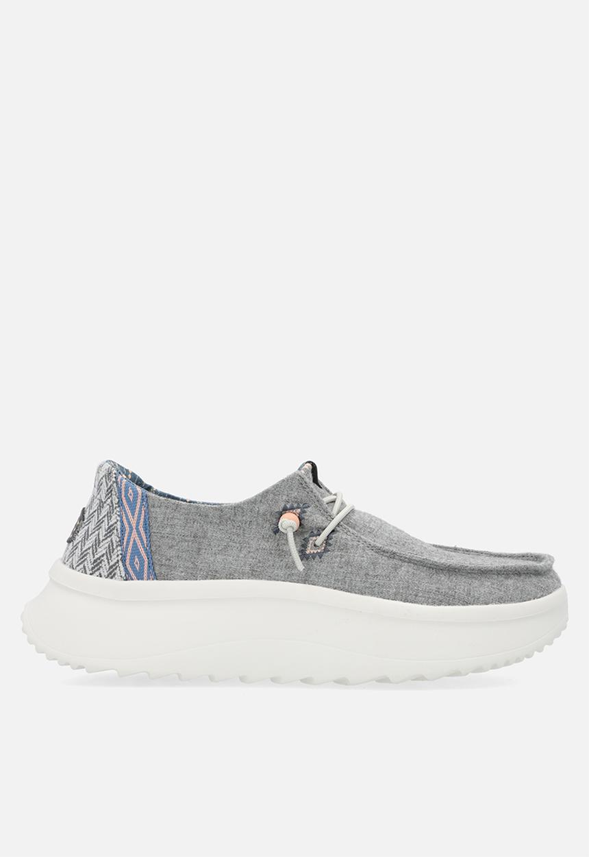 Hey Dude - Wendy Peak Chambray Woven Slip-On - Grey