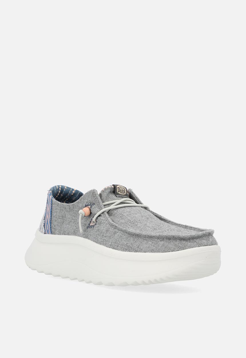 Hey Dude - Wendy Peak Chambray Woven Slip-On - Grey