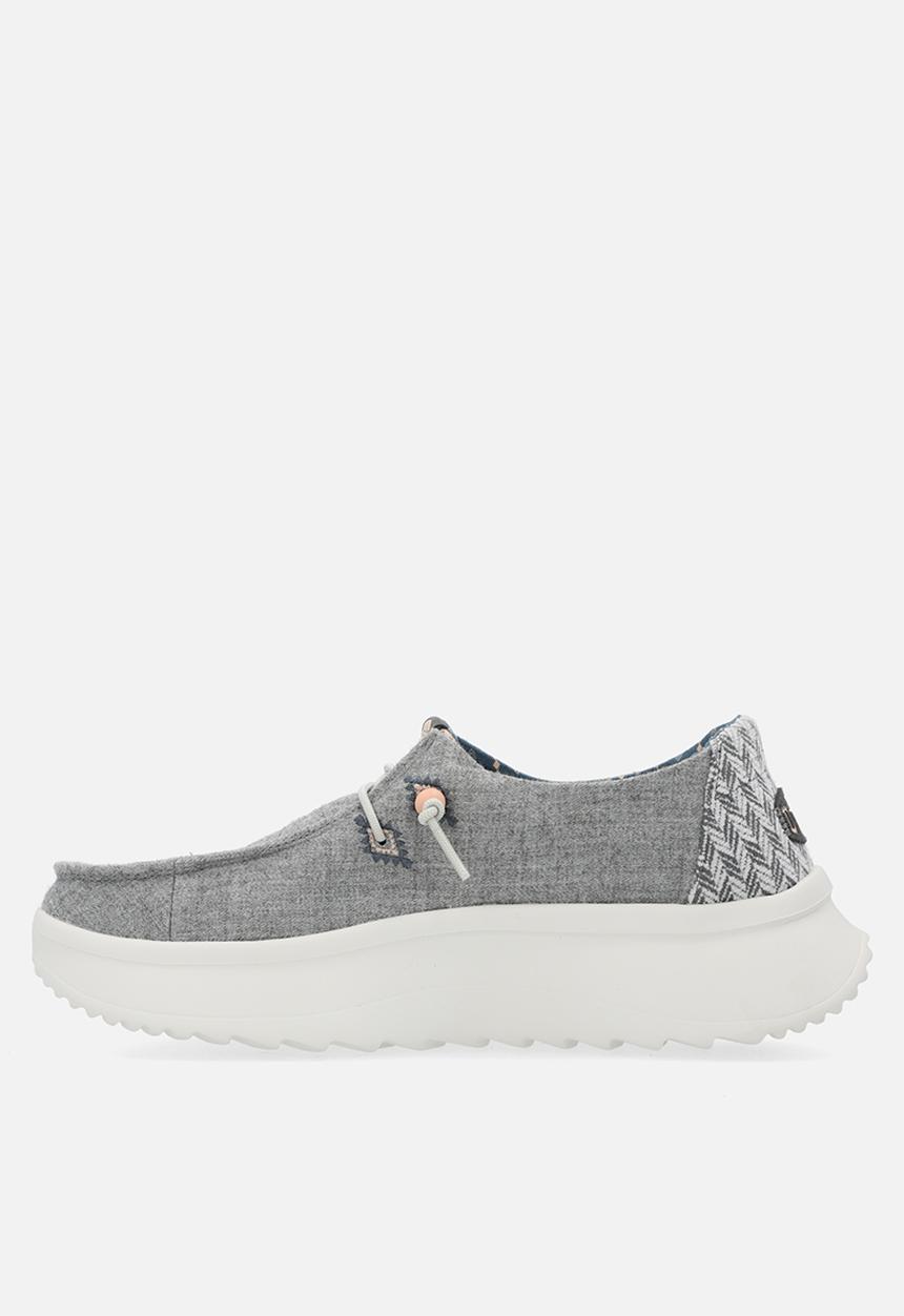 Hey Dude - Wendy Peak Chambray Woven Slip-On - Grey