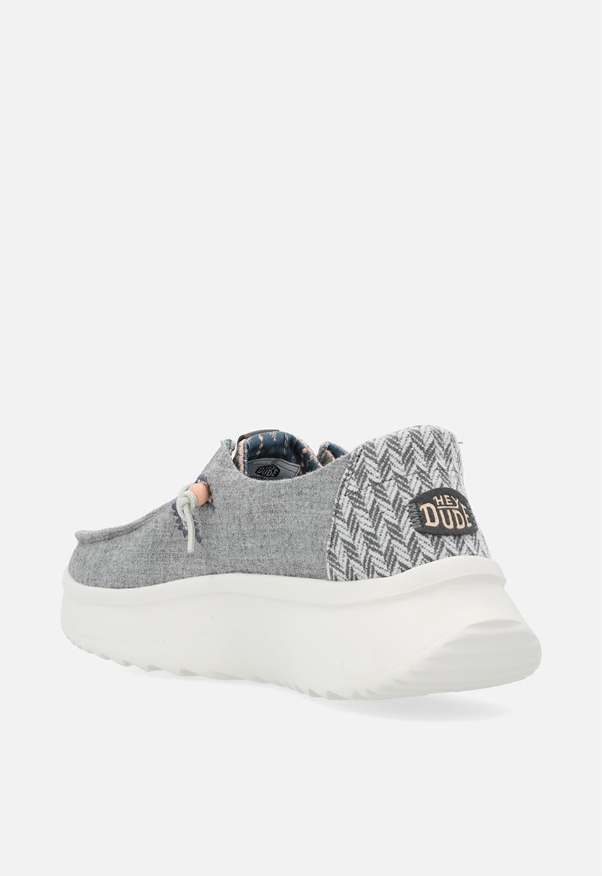 Hey Dude - Wendy Peak Chambray Woven Slip-On - Grey
