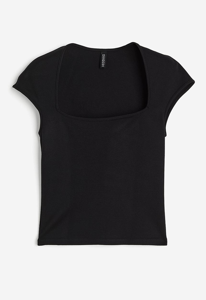 H&M - Cap-sleeved top - black