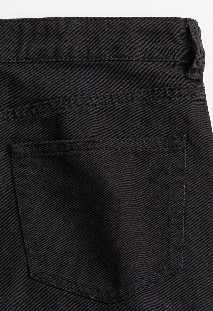H&M - Slit-hem twill skirt - black