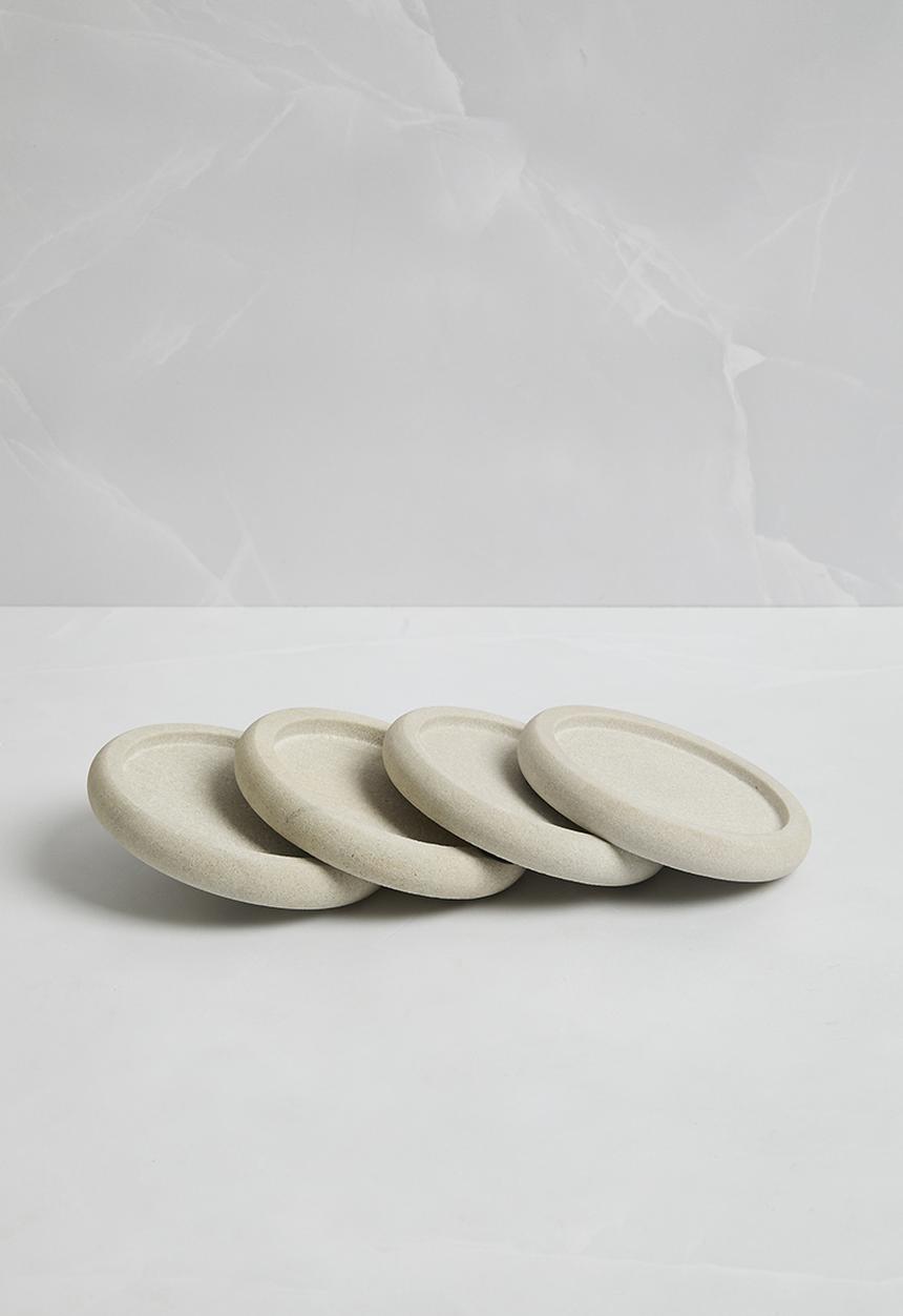 Sixth Floor - Sandstone coasters set of 4 - Natural