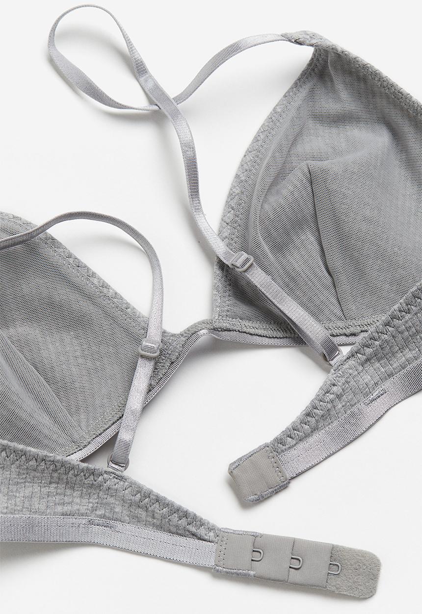 H&M - Soft bra - light grey marl