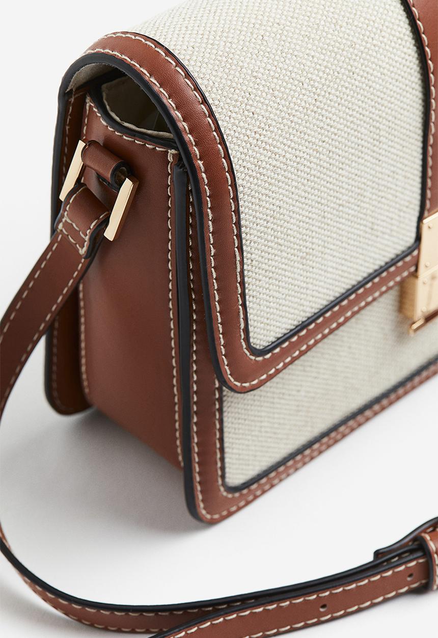 H&M - Crossbody bag -  light beige & brown