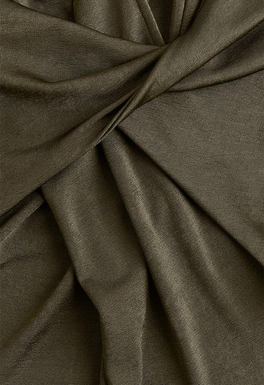 H&M - Draped jersey top - dark green