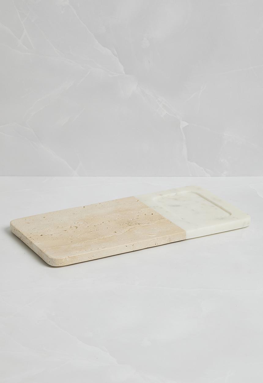 Sixth Floor - Sandstone serving platter - Neutral 