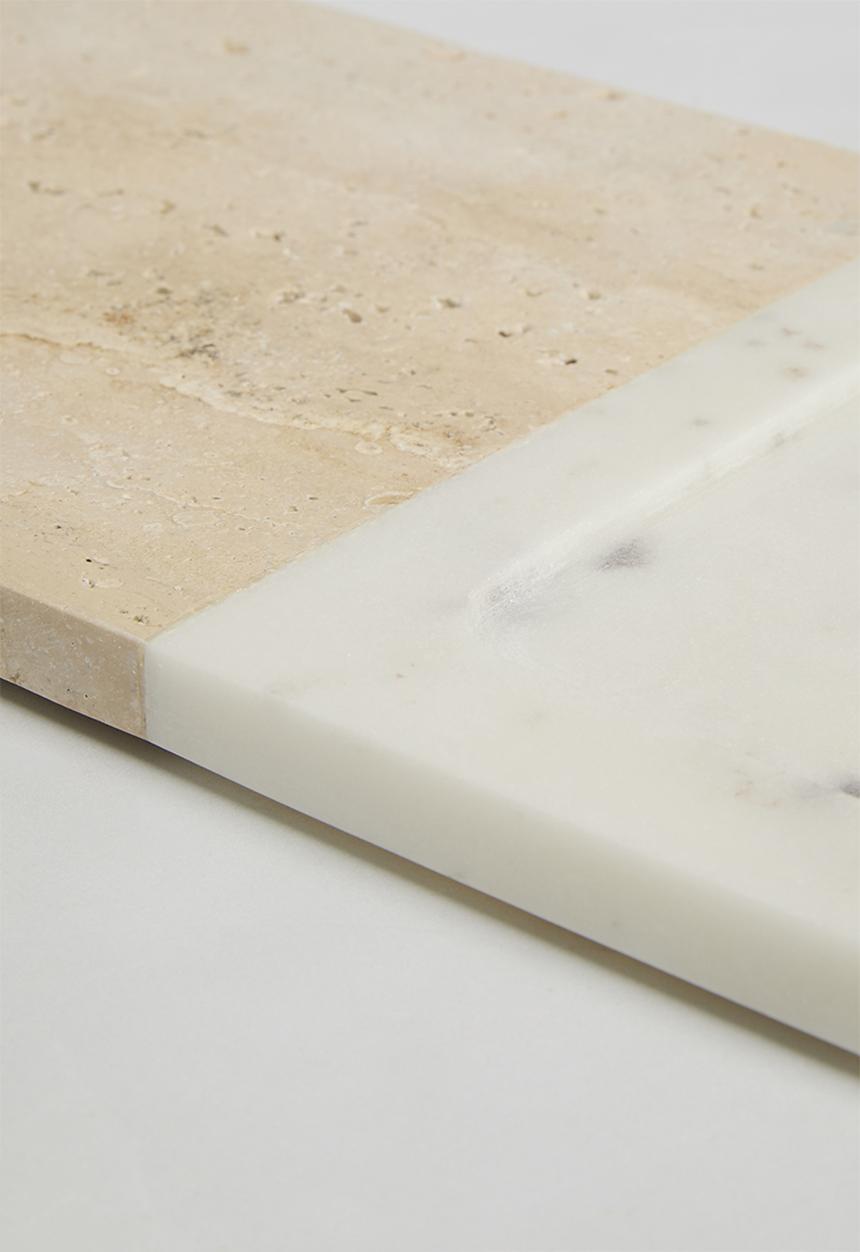 Sixth Floor - Sandstone serving platter - Neutral 