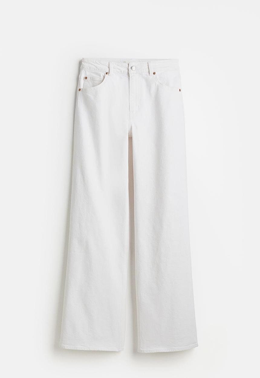 H&M - Wide high jeans - white