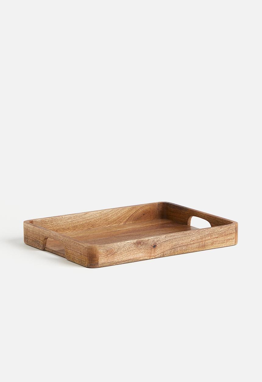 H&M - Wooden breakfast tray - light brown & mango wood