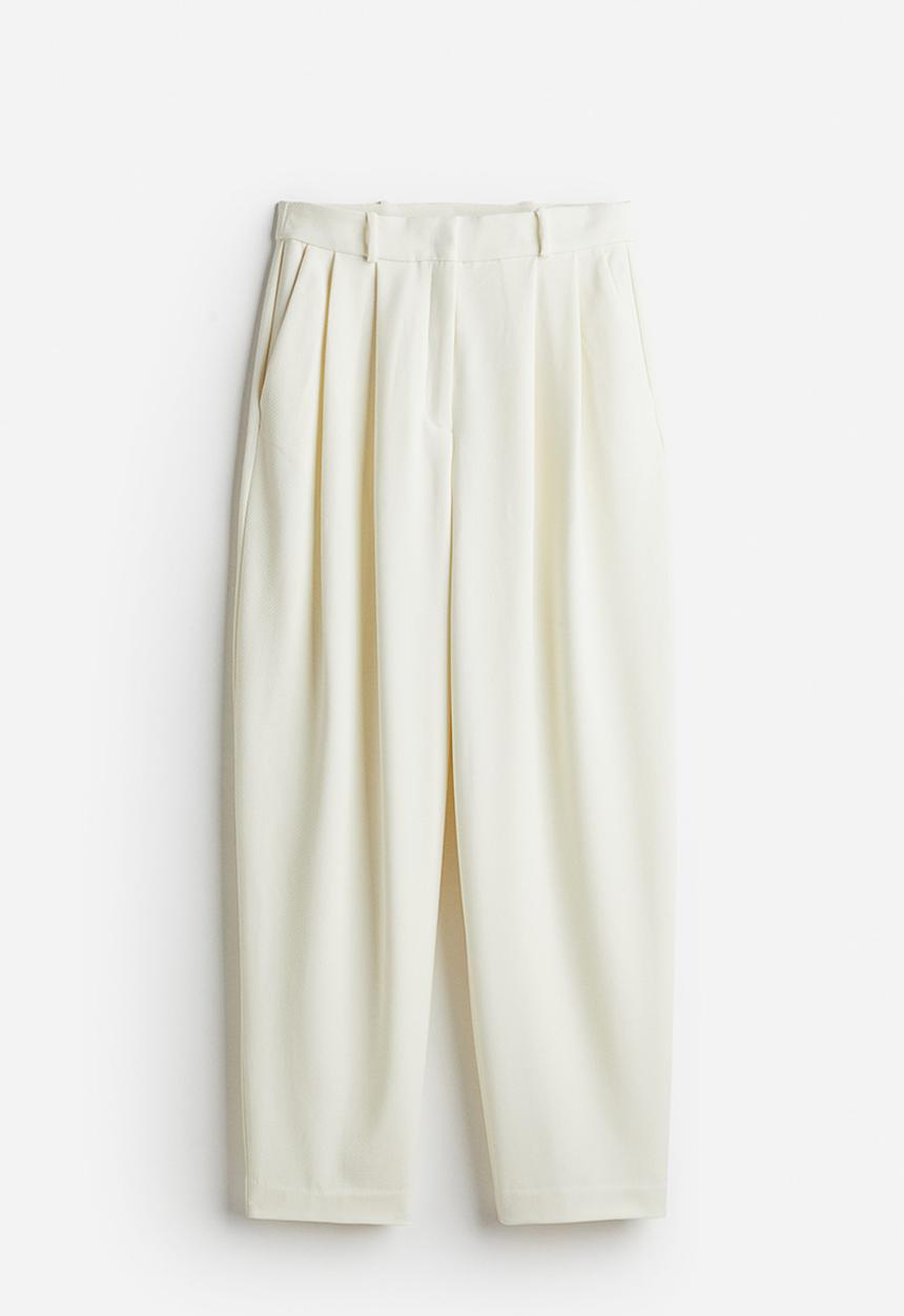 H&M - Tapered twill trousers - white