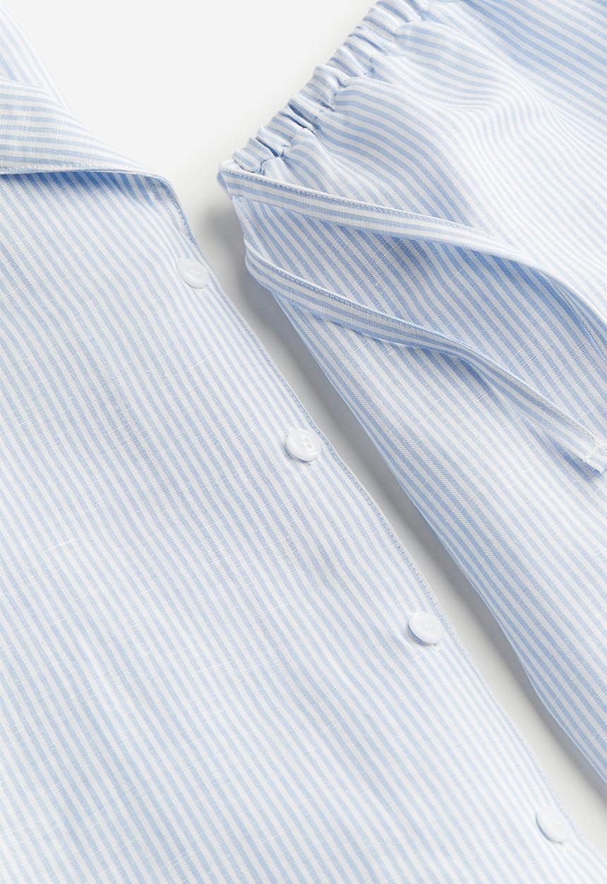 H&M - Linen-blend pyjamas - light blue