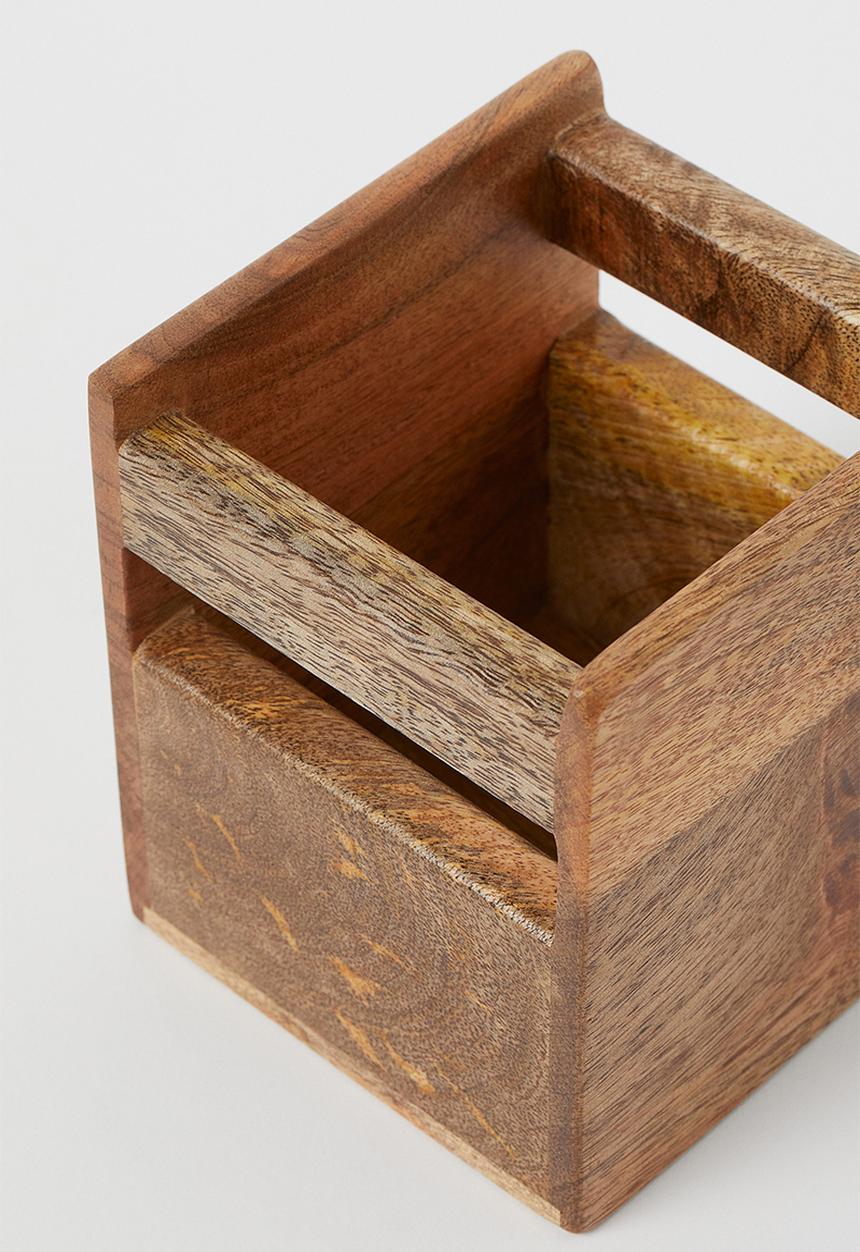 H&M - Wooden storage box - brown
