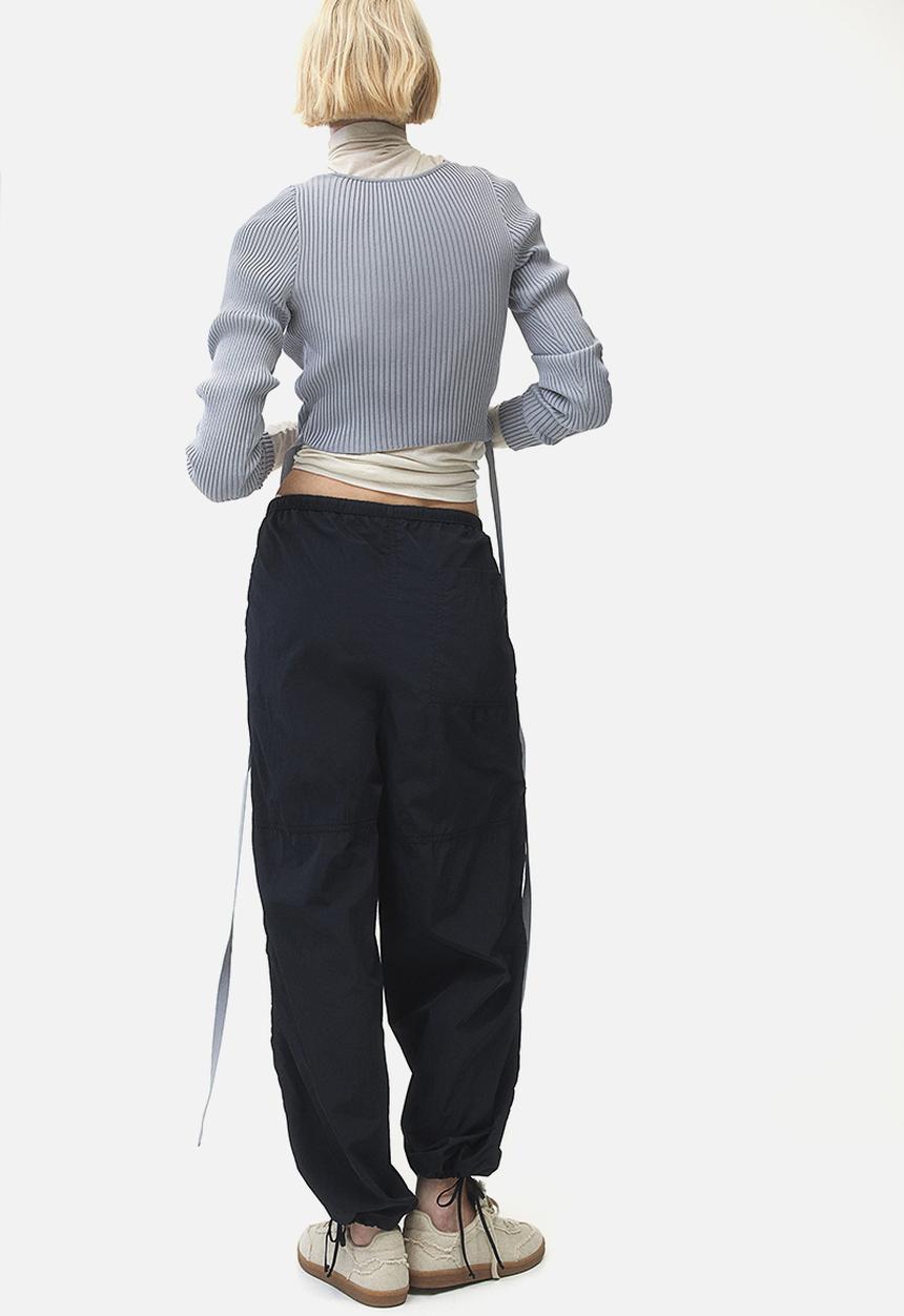 H&M - Nylon parachute trousers - black