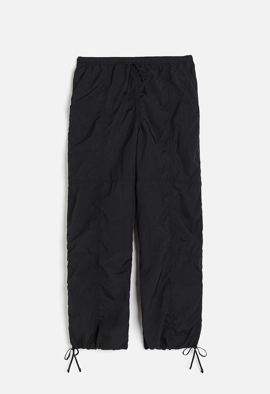 H&M - Nylon parachute trousers - black