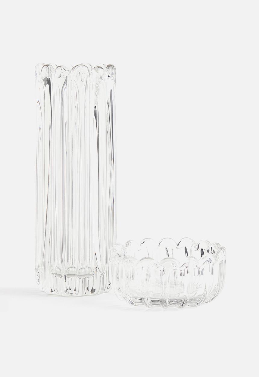 H&M - Tall glass vase - clear glass