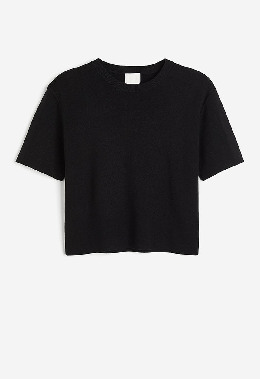 H&M - Fine-knit top - black