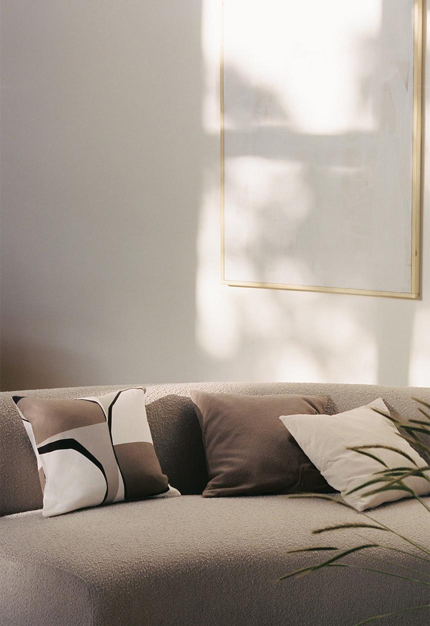 H&M - Patterned cushion cover - white