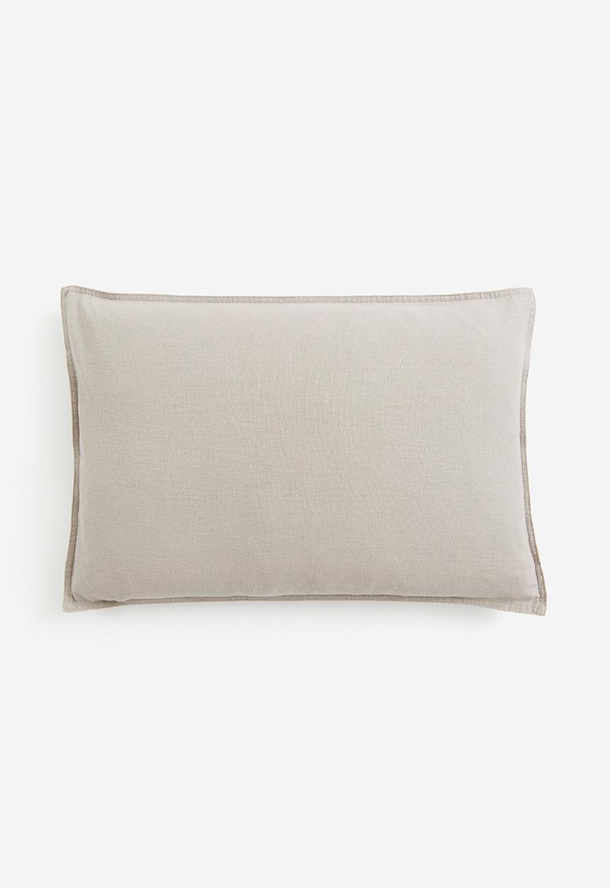 H&M - Linen-blend cushion cover - beige & grey
