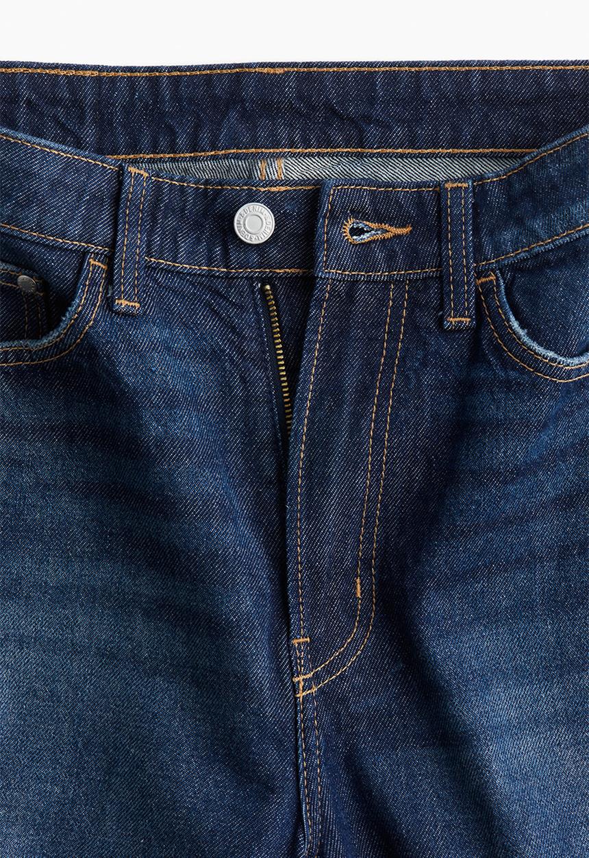 H&M - Curvy fit wide ultra high jeans - Dark denim blue