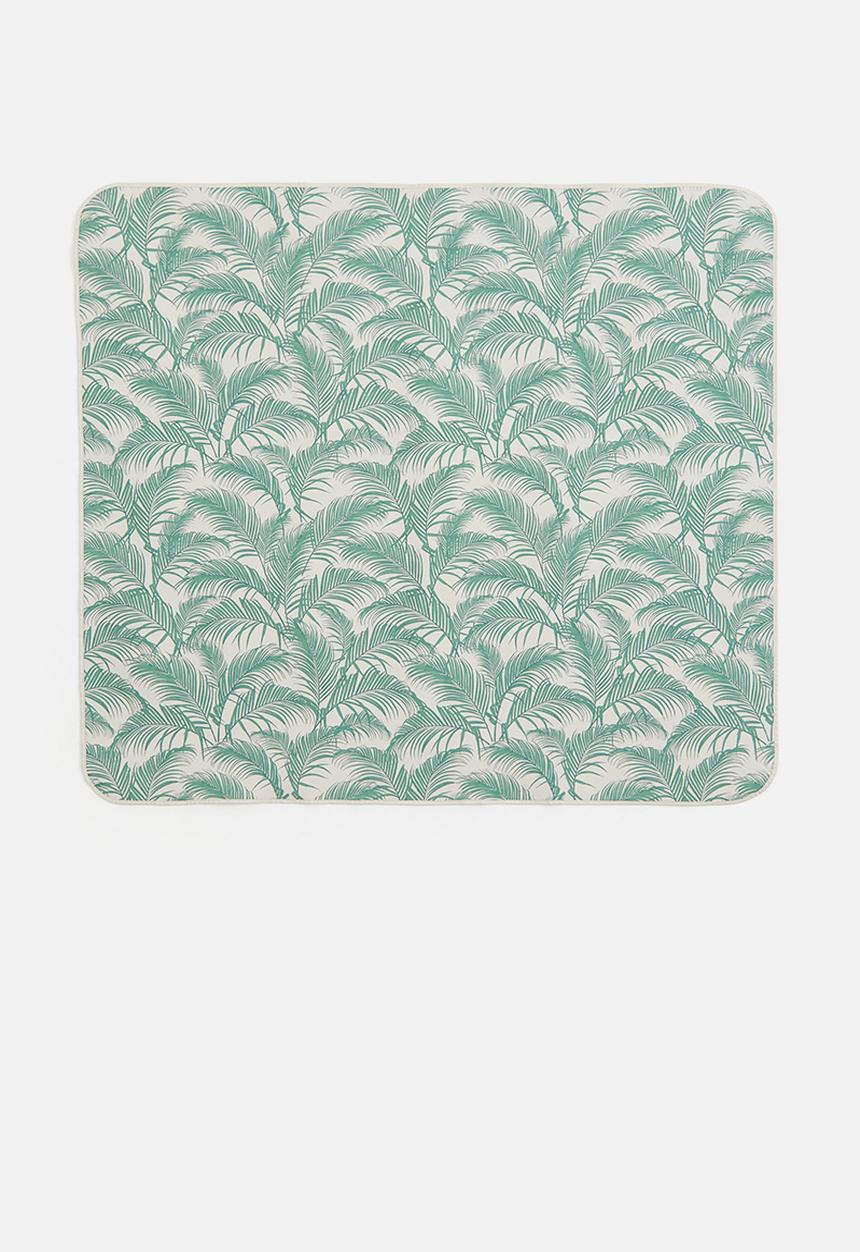 H&M - Patterned picnic blanket - light beige leaves