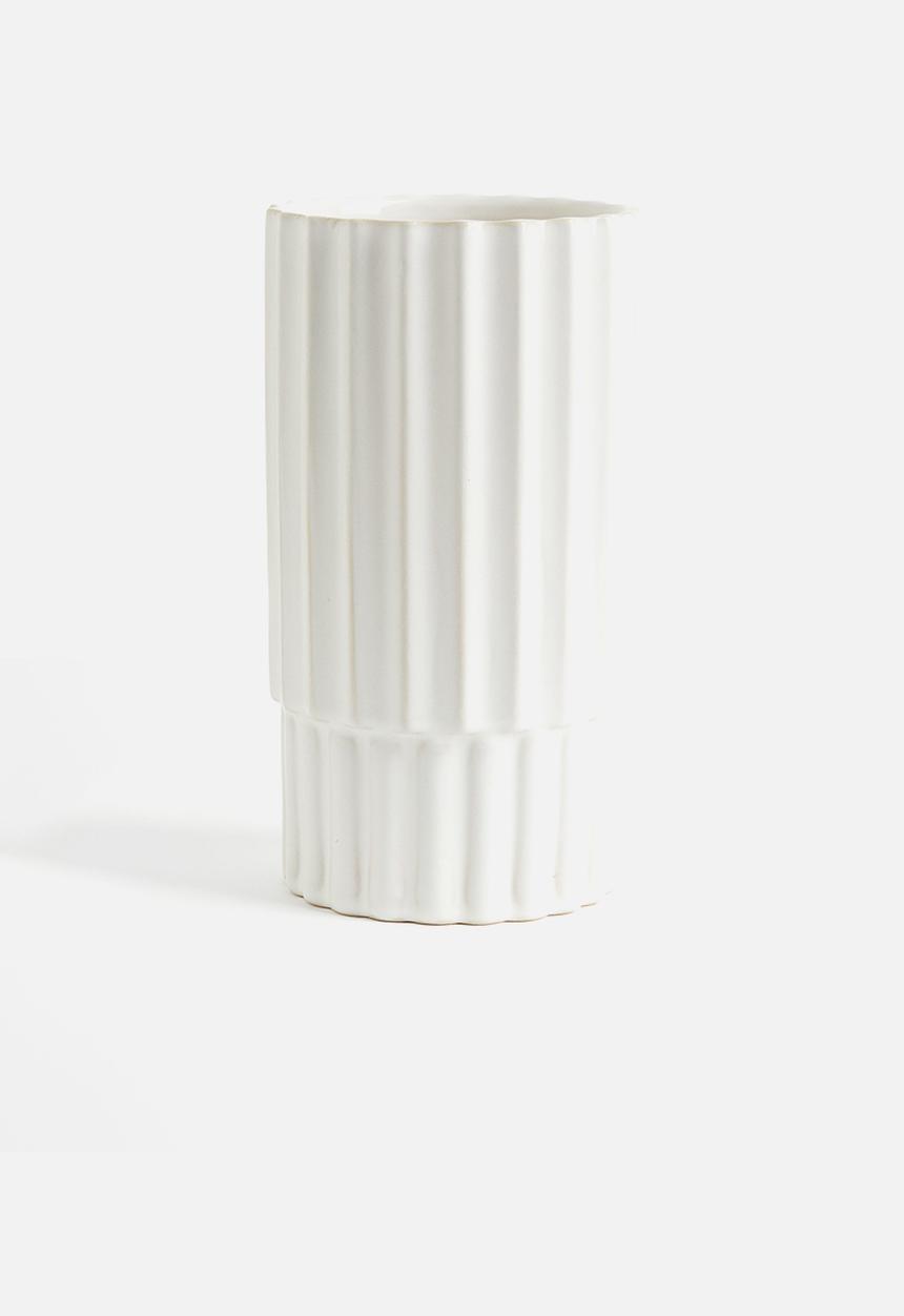 H&M - Stoneware vase - white