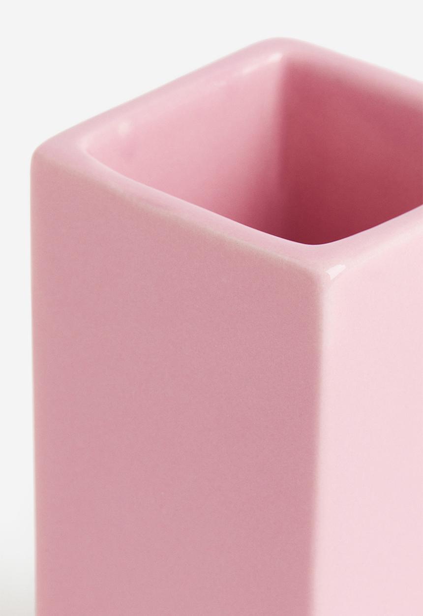 H&M - Stoneware toothbrush mug - light pink