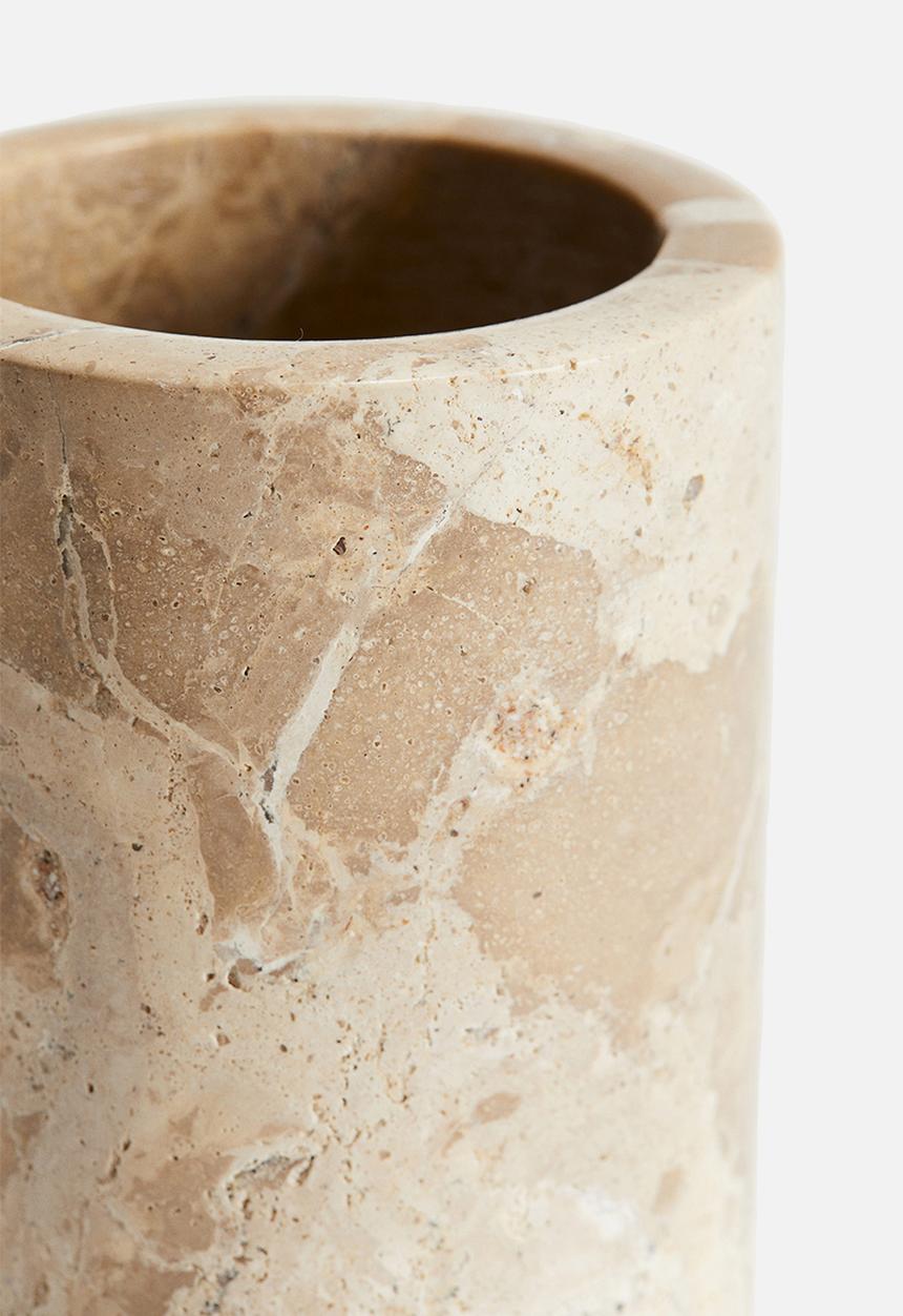 H&M - Marble toothbrush mug - beige