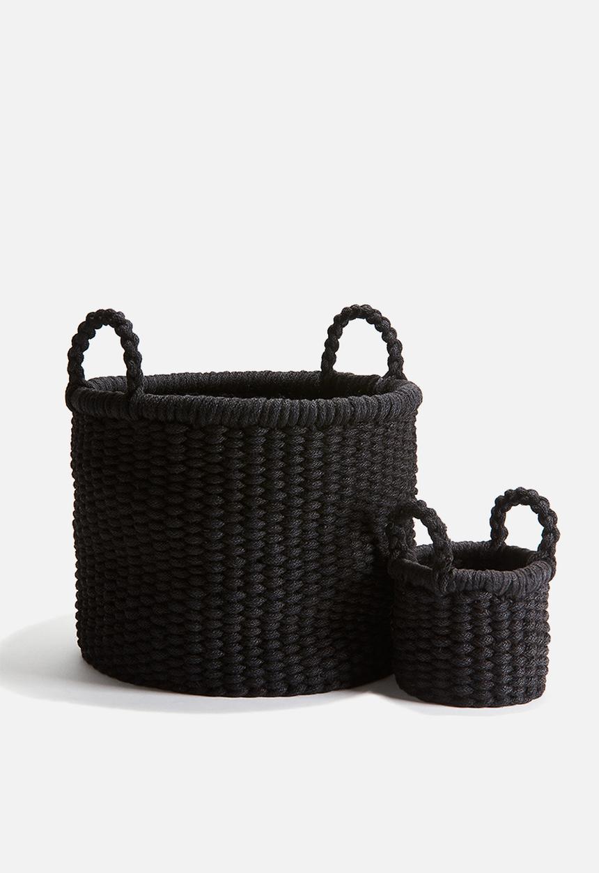 H&M - Jute storage basket - black