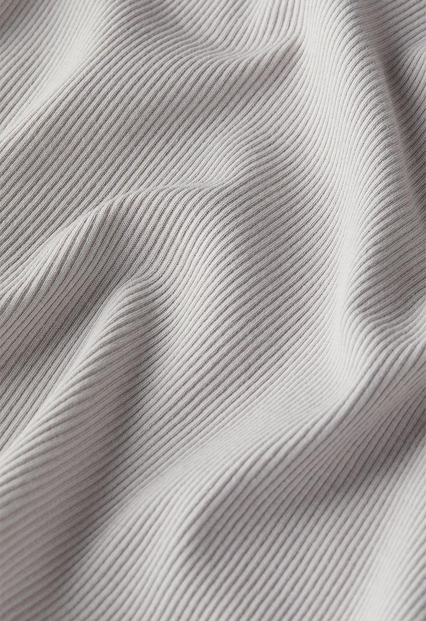H&M - Cropped ribbed t-shirt - grey