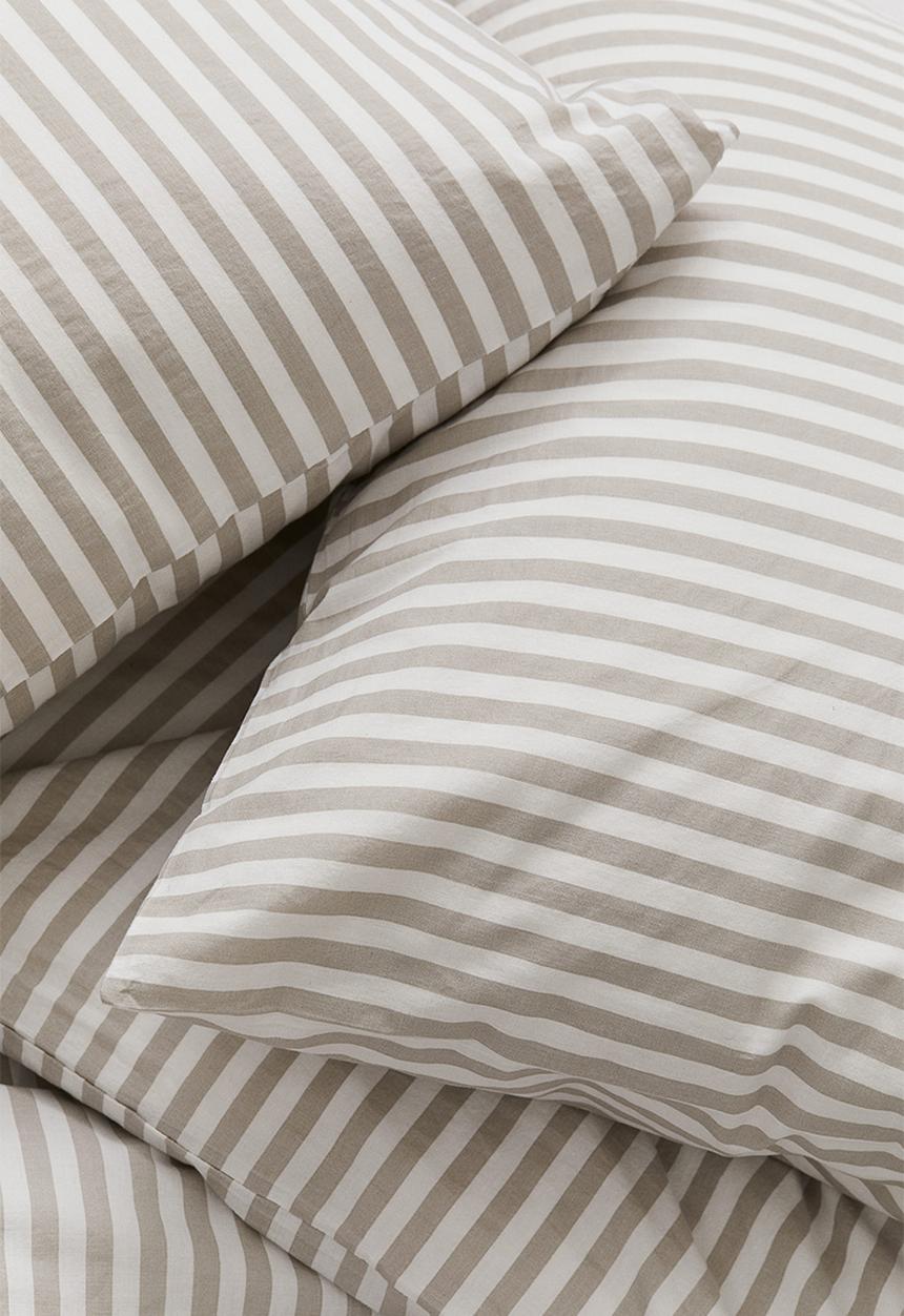 H&M - Cotton double/king duvet cover set - beige