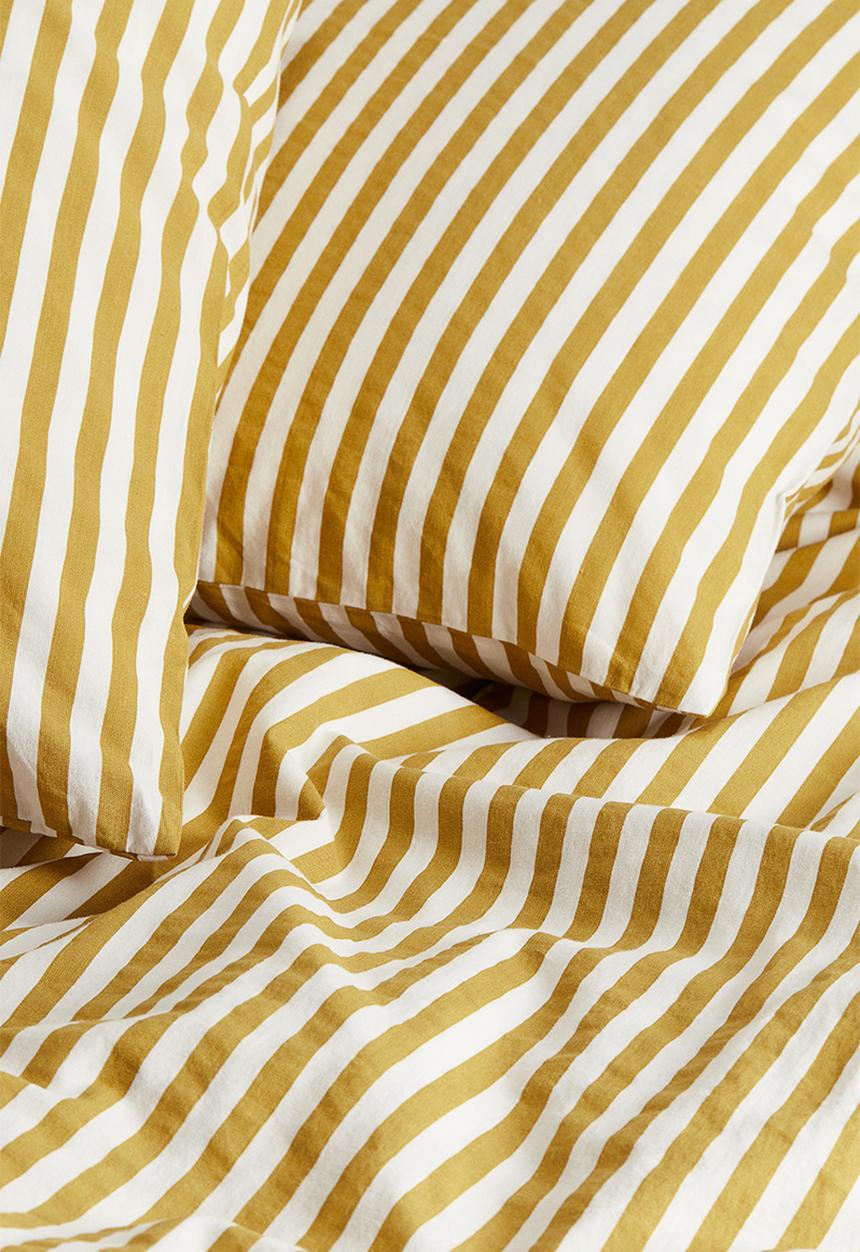 H&M - Cotton double/king duvet cover set - yellow