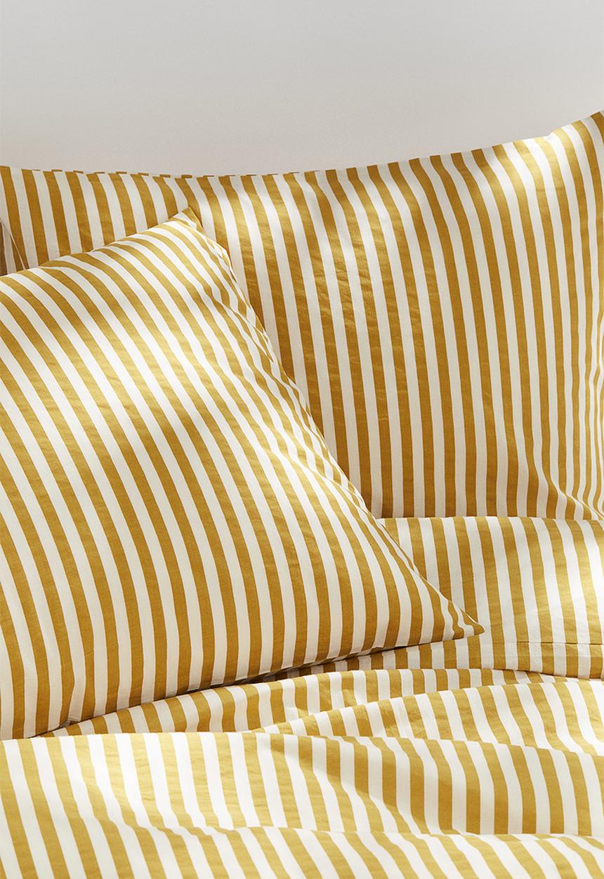 H&M - Cotton double/king duvet cover set - yellow
