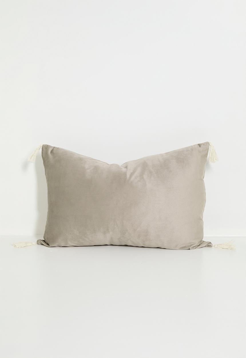 Sixth Floor - Tessa velvet cushion - Taupe