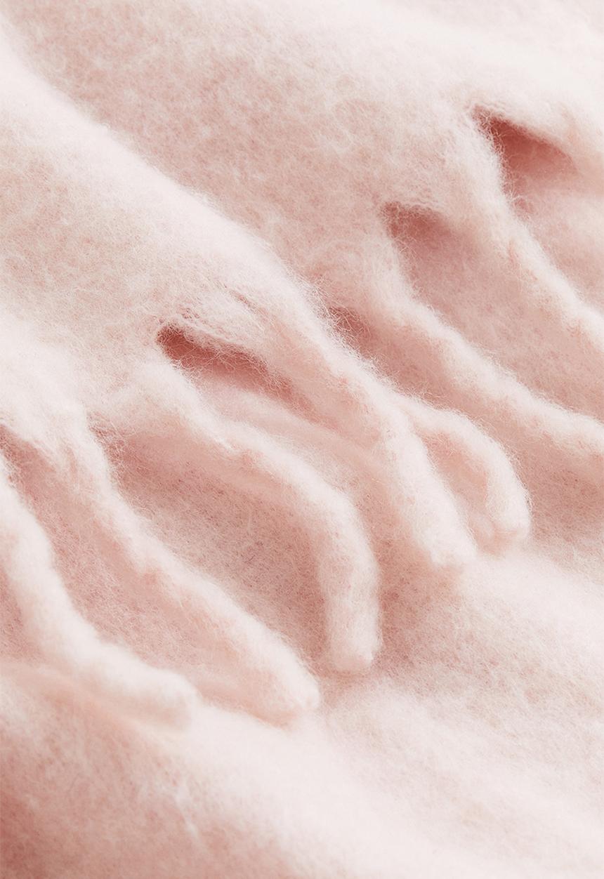 H&M - Wool-blend blanket - light pink
