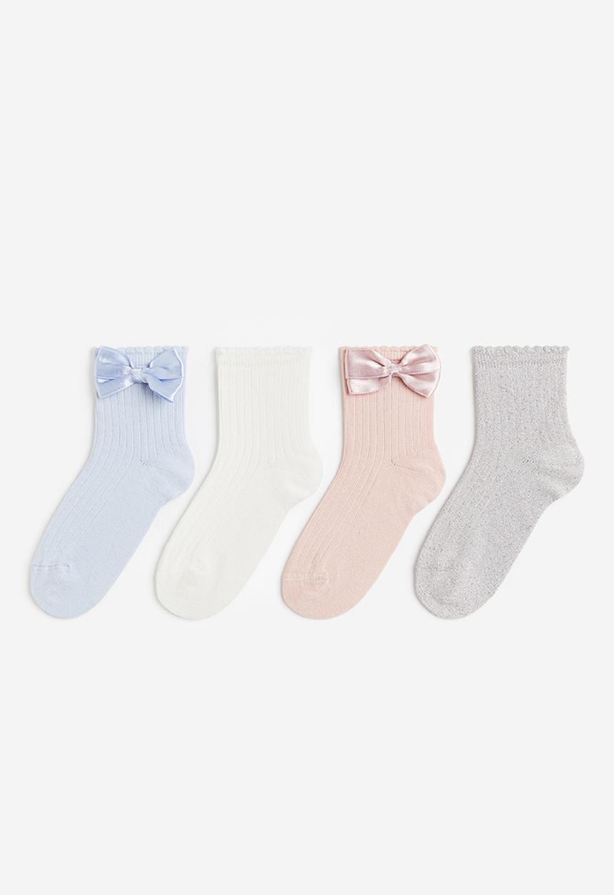 H&M - 4 pack frill-trimmed socks - multi