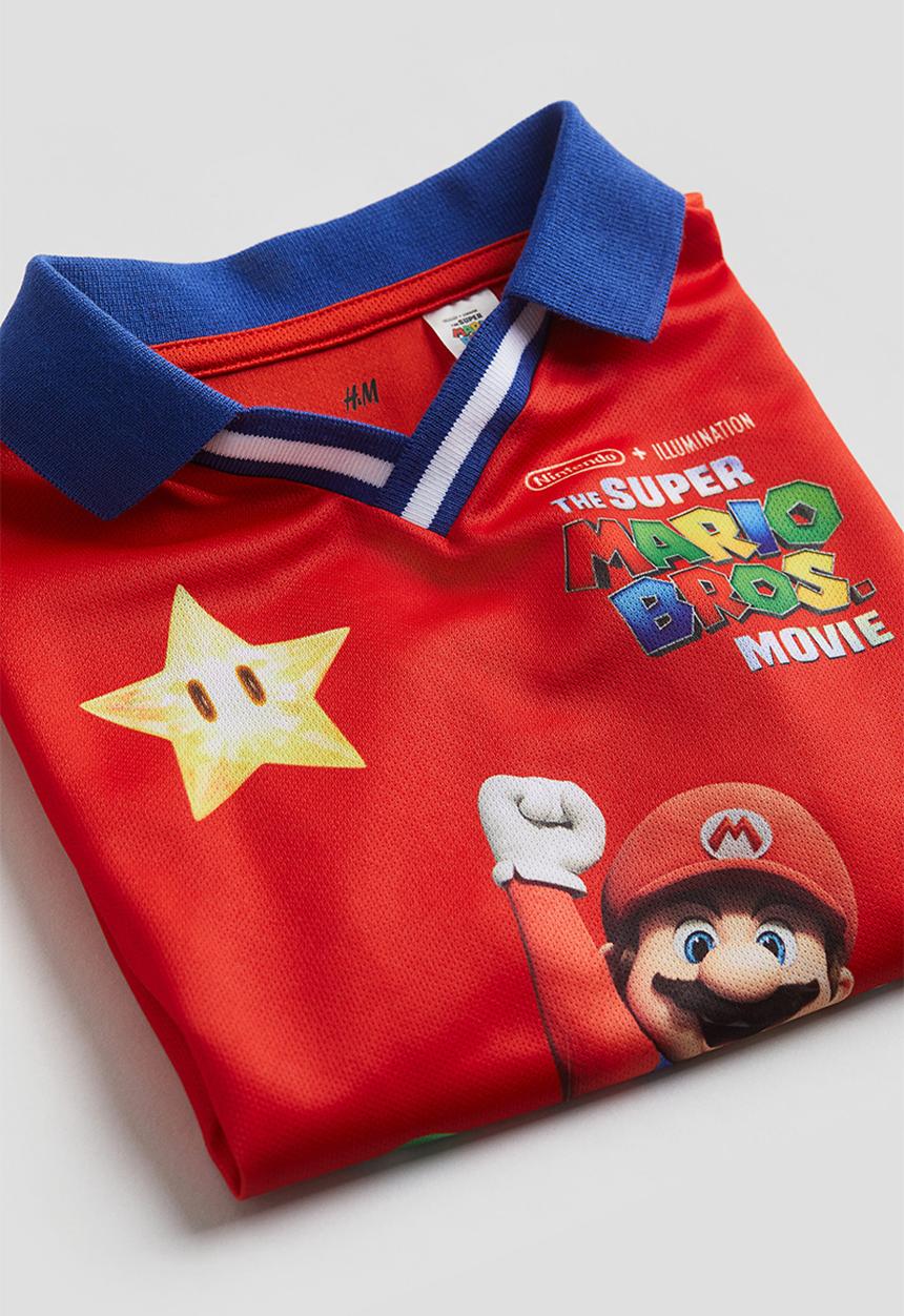 H&M - Motif-detail polo shirt - red multi