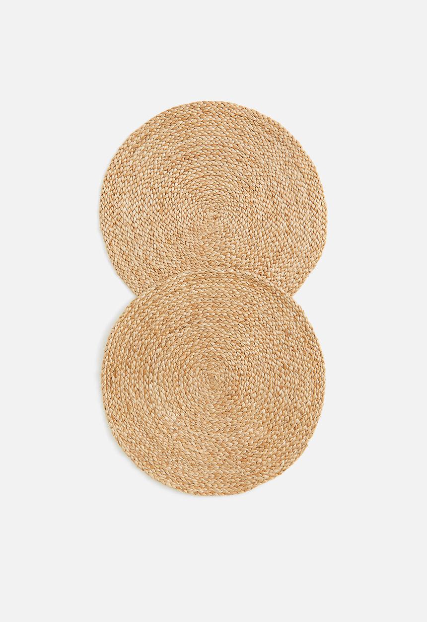 H&M - 2 Pack jute place mats - beige