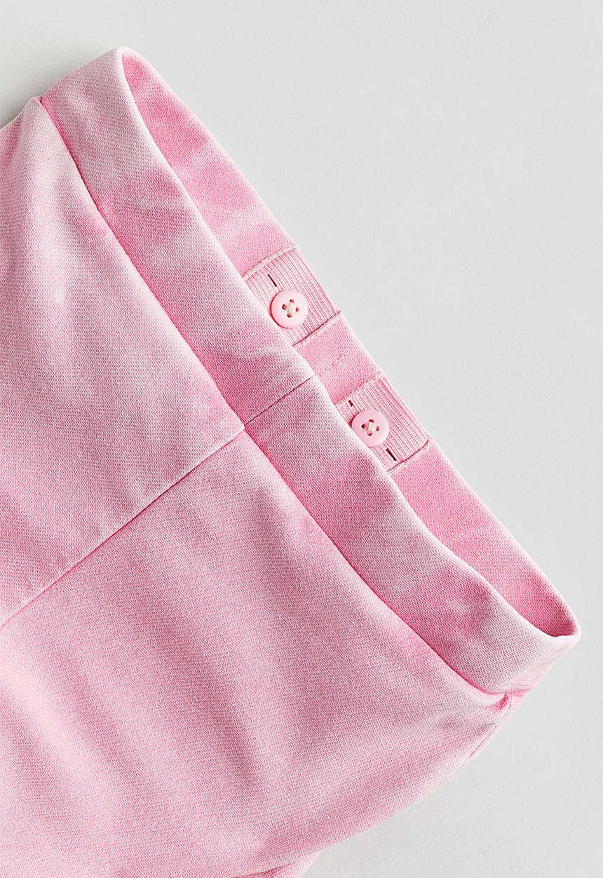 H&M - Wide denim-look trousers - light pink