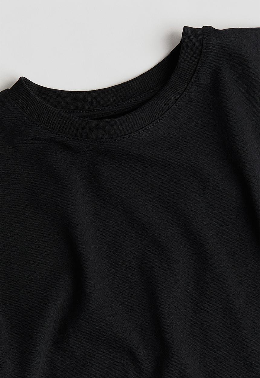 H&M - Oversized cotton jersey t-shirt - black