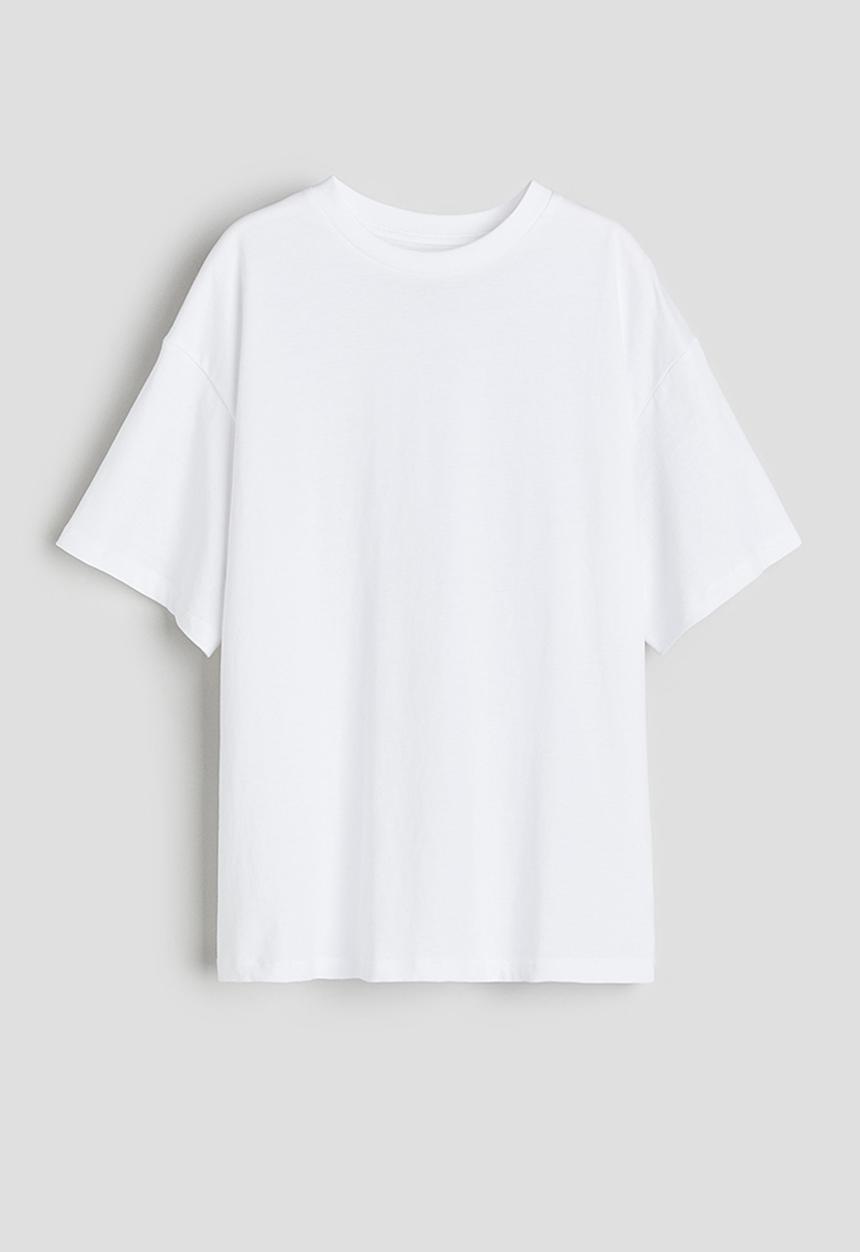 H&M - Oversized cotton jersey t-shirt - white