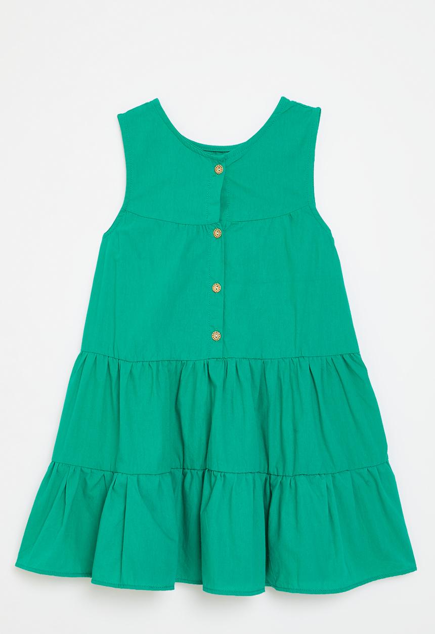 Pop Candy - Tiered button down dress - teal