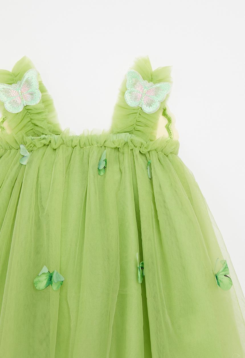 Pop Candy - Butterfly décor mesh dress - green