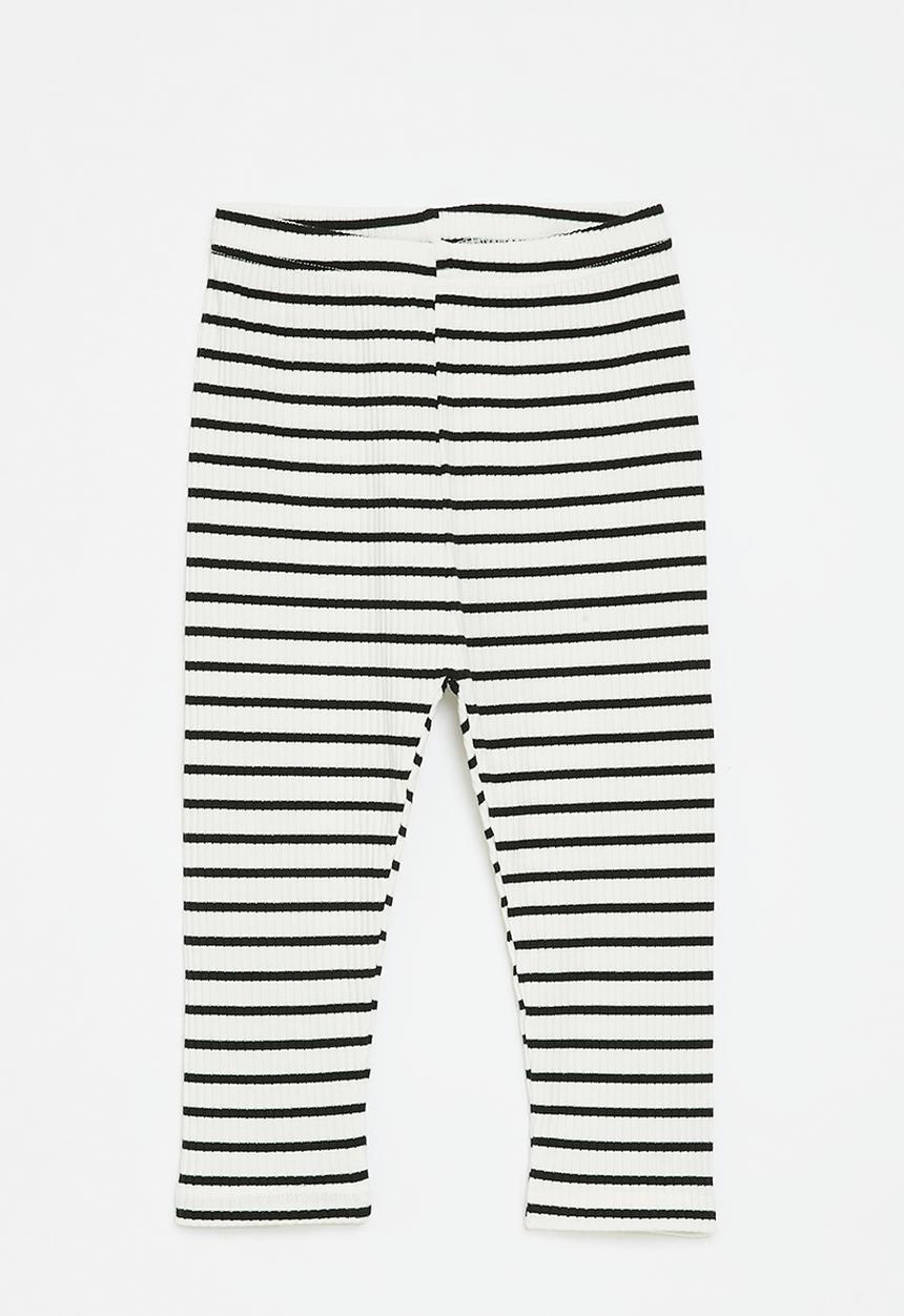 Pop Candy - Striped leggings - black & white
