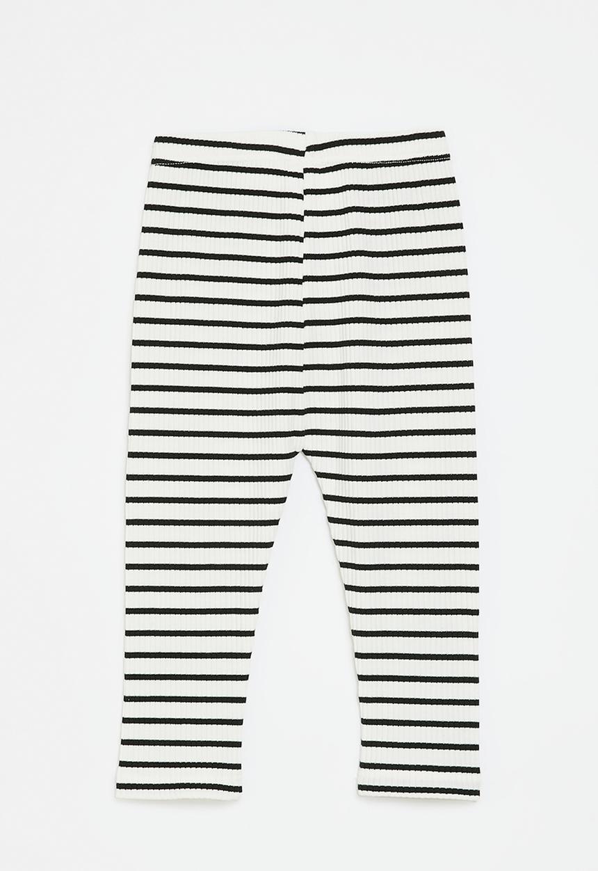 Pop Candy - Striped leggings - black & white