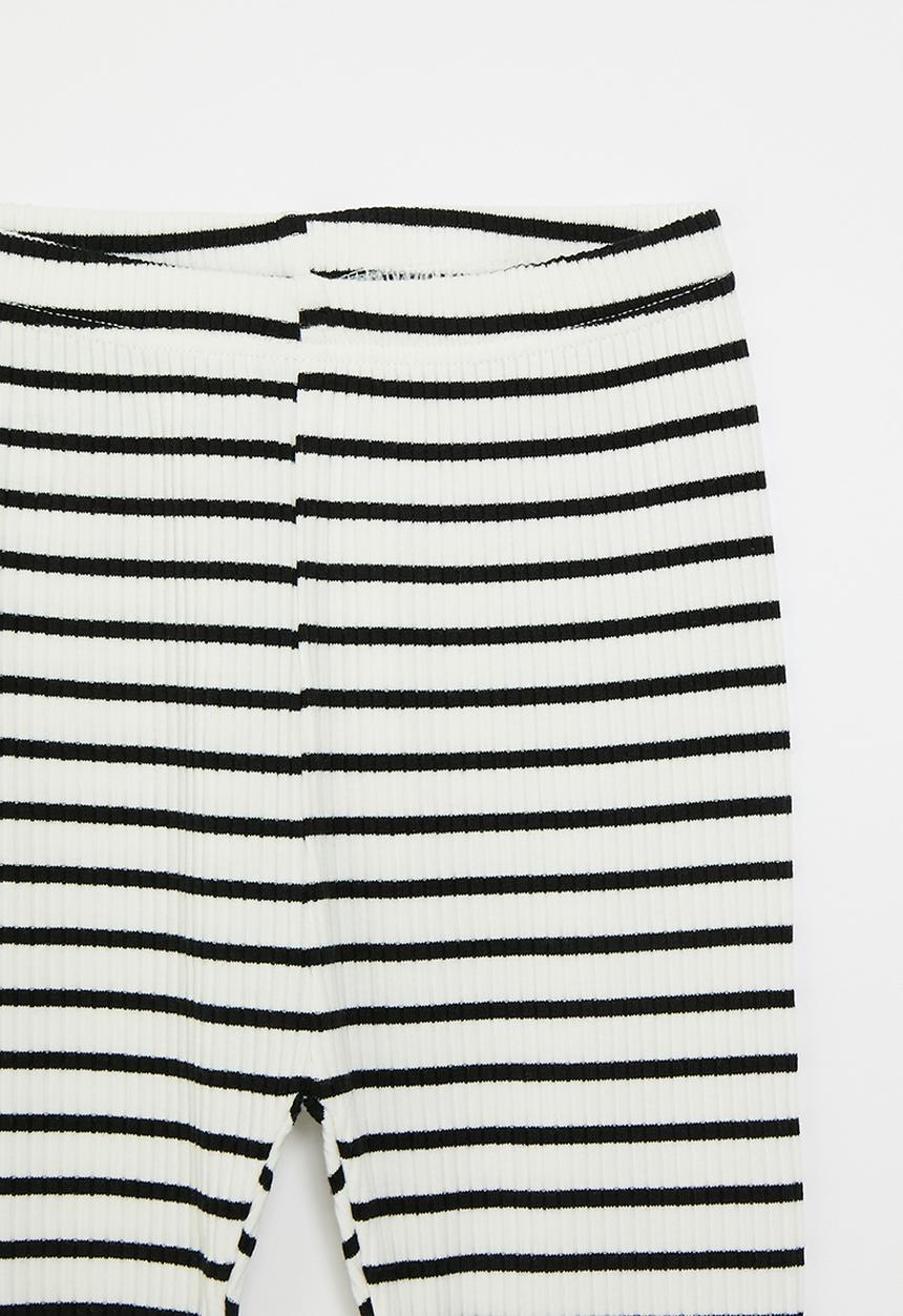 Pop Candy - Striped leggings - black & white