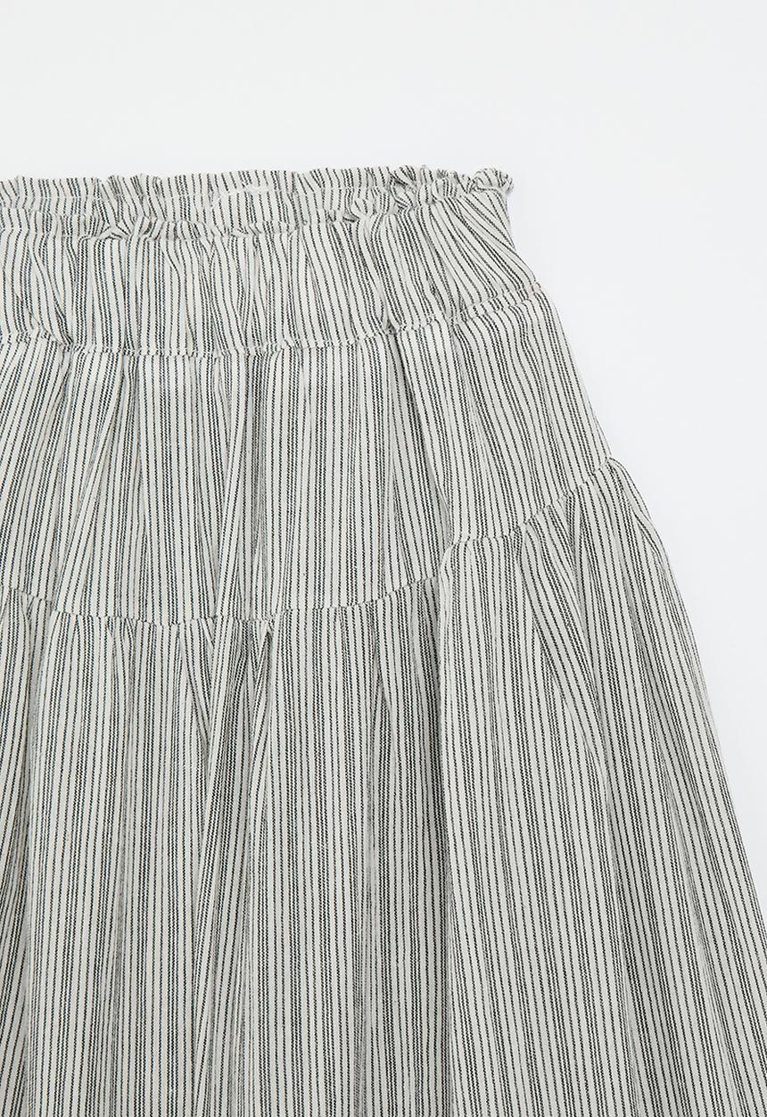 Pop Candy - Striped wide leg pants - grey & white