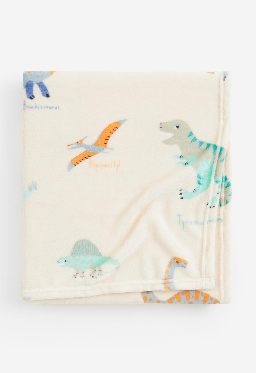H&M - Patterned fleece blanket - beige